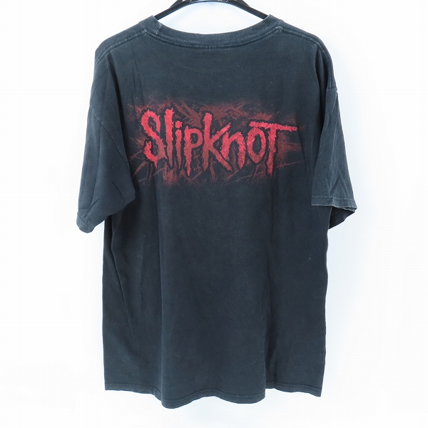 実際に弊社で買取させて頂いたSLIPKNOT/スリップノット 2001 MEMBER DOUBLE SIDE/cygnusボディ/ヴィンテージ 半袖Tシャツ Lの画像 1枚目