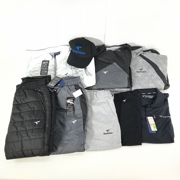 実際に弊社で買取させて頂いた【おまとめ/未使用】TOURSTAGE/ツアーステージ BRIDGESTONE/ブリヂストン ジャケット/パンツ/シャツ/キャップ