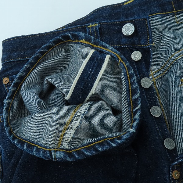 実際に弊社で買取させて頂いたLEVI'S/リーバイス 201XX 刻印555/バレンシア工場製 復刻 ビッグE デニムパンツ/ジーンズ 201-0003/W32L36の画像 2枚目
