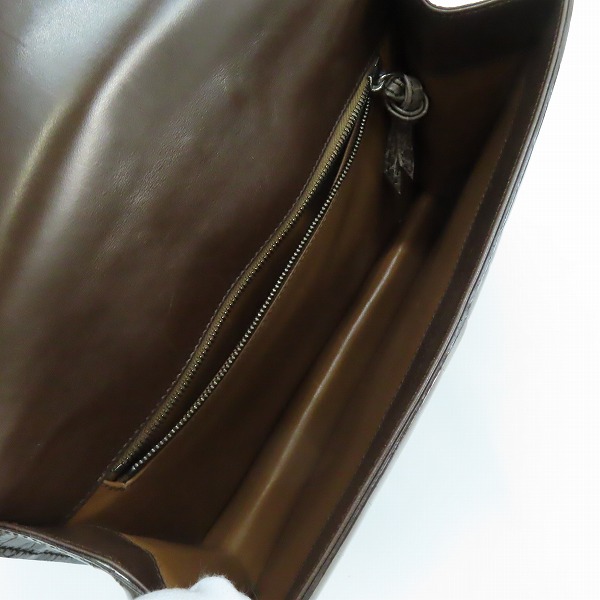 実際に弊社で買取させて頂いたBottega Veneta/ボッテガヴェネタ クロコ型押し エナメルレザー ハンドバッグの画像 3枚目