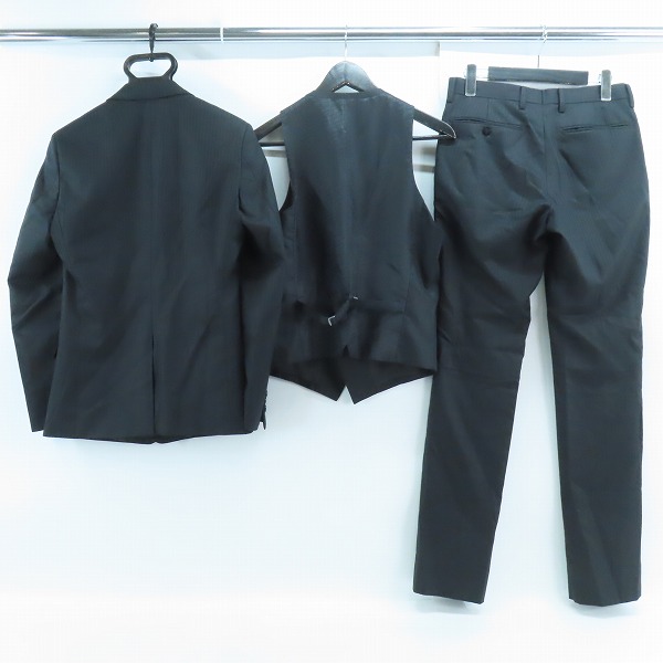 実際に弊社で買取させて頂いたRoen×semantic design/ロエン×セマンティックデザイン ストライプ 3Pスーツ セットアップ/Sの画像 1枚目