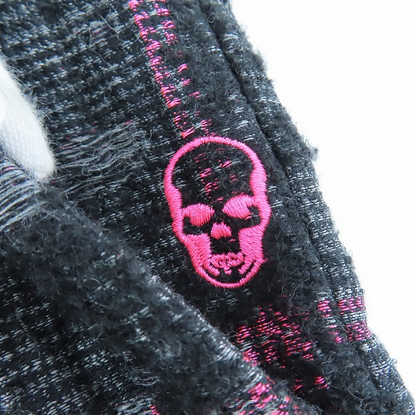 実際に弊社で買取させて頂いたLucien pellat-finet/ルシアンペラフィネ スカル刺繍 チェック パンツ YMP-912H/Mの画像 6枚目
