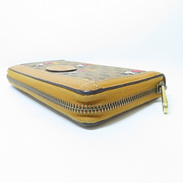 実際に弊社で買取させて頂いたGucci×Disney/グッチ×ディズニー GGスプリーム ミッキー ラウンドジップ 長財布 602532の画像 2枚目