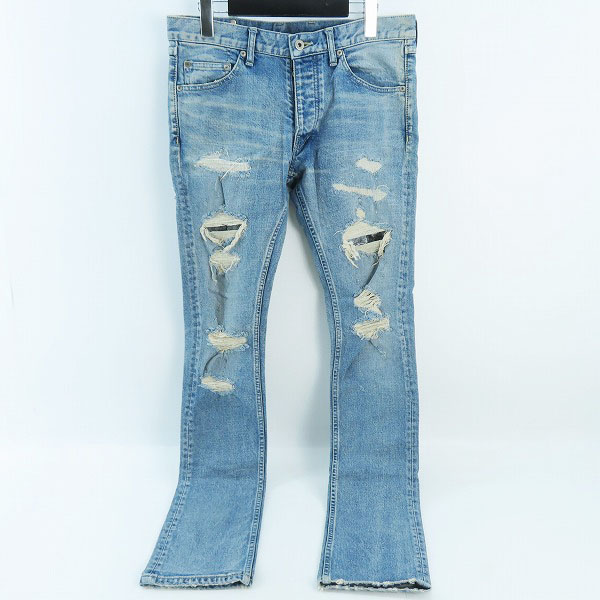 実際に弊社で買取させて頂いたISAMU KATAYAMA BACKLASH/バックラッシュ ストレッチデニム クラッシュストレート 1483-01C L