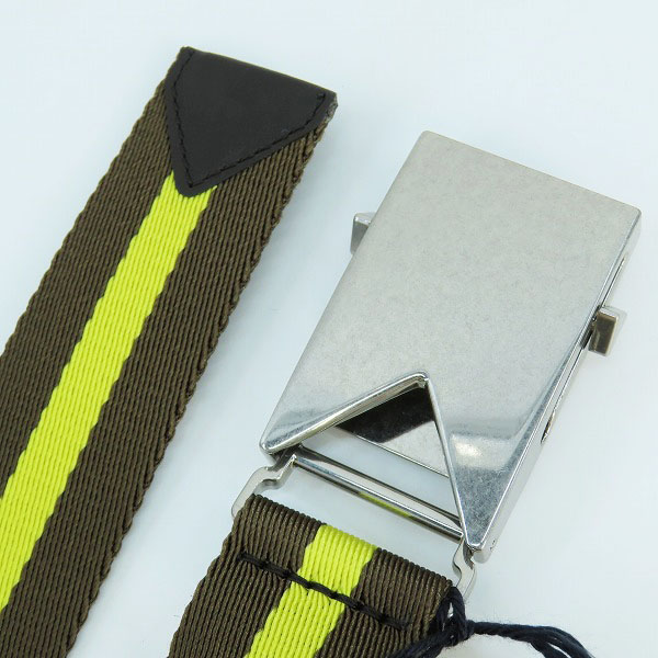 実際に弊社で買取させて頂いた【未使用】BOTTEGA VENETA/ボッテガヴェネタ リボンストラップ ボーダー ライン ベルト 629663 VBWJ1 2160の画像 2枚目