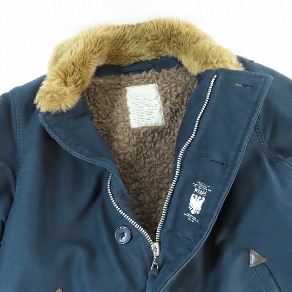 実際に弊社で買取させて頂いたWTAPS/ダブルタップス 14AW N-1 JACKET エヌワン デッキ ジャケット ネイビー 142GWDT-JKM02/2の画像 2枚目