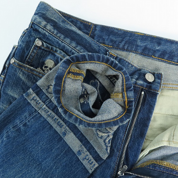 実際に弊社で買取させて頂いたmastermind JAPAN/マスターマインドジャパン 13SS dreaming期 ダブルウエスト デニムパンツ MC2-PA03-00-D/Lの画像 2枚目