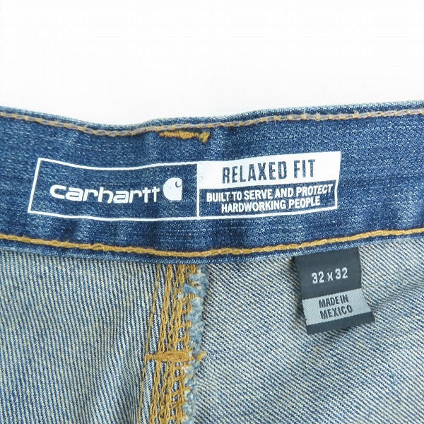 実際に弊社で買取させて頂いたCarhartt/カーハート RUGGED FLEX RELAXED FIT UTILITY JEANS デニム ワークパンツ 102808 32×32の画像 3枚目