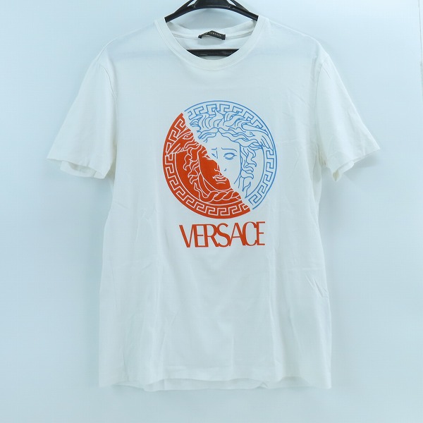 実際に弊社で買取させて頂いた【JPタグ】VERSACE/ヴェルサーチ コットン メデューサ ロゴ 半袖 Tシャツ ホワイト A83097/M