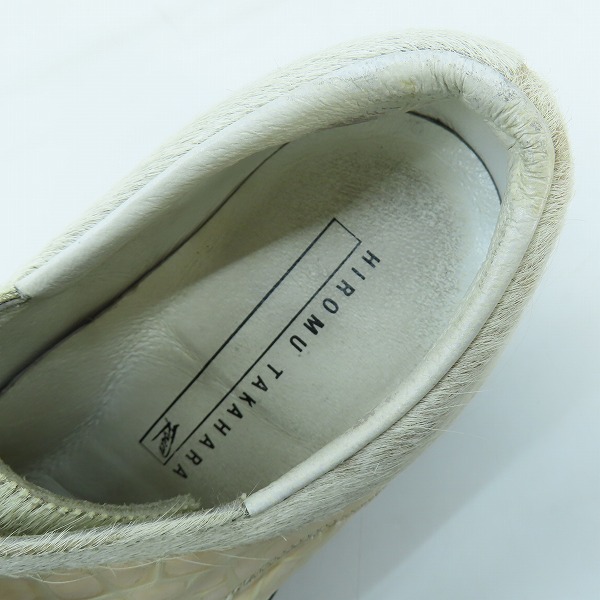 実際に弊社で買取させて頂いたHIROMU TAKAHARA/ヒロムタカハラ 型押し/ハラコ切り替えシューズ 69410035/42の画像 4枚目