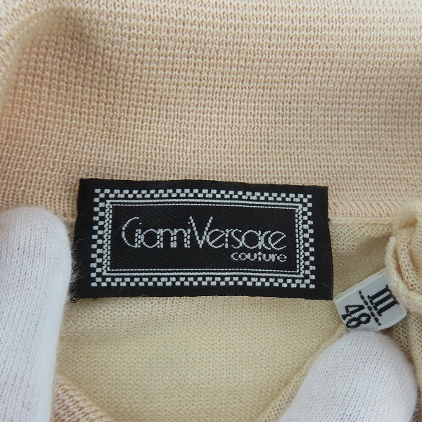 実際に弊社で買取させて頂いたGIANNI VERSACE/ジャンニヴェルサーチ ニット ポロシャツ/48の画像 2枚目