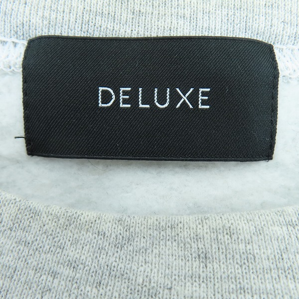 実際に弊社で買取させて頂いたDELUXE/デラックス ダメージ加工 クルーネック スウェットシャツ/XL の画像 2枚目