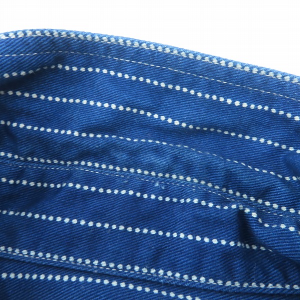 実際に弊社で買取させて頂いたSUGAR CANE/シュガーケーン "FICTON ROMANCE"コレクション 8.5oz ウォバッシュストライプ長袖ワークシャツ SC25551/Lの画像 6枚目