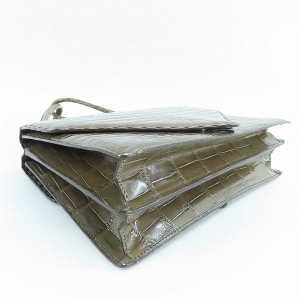 実際に弊社で買取させて頂いたBottega Veneta/ボッテガヴェネタ クロコ型押し エナメルレザー ハンドバッグの画像 2枚目