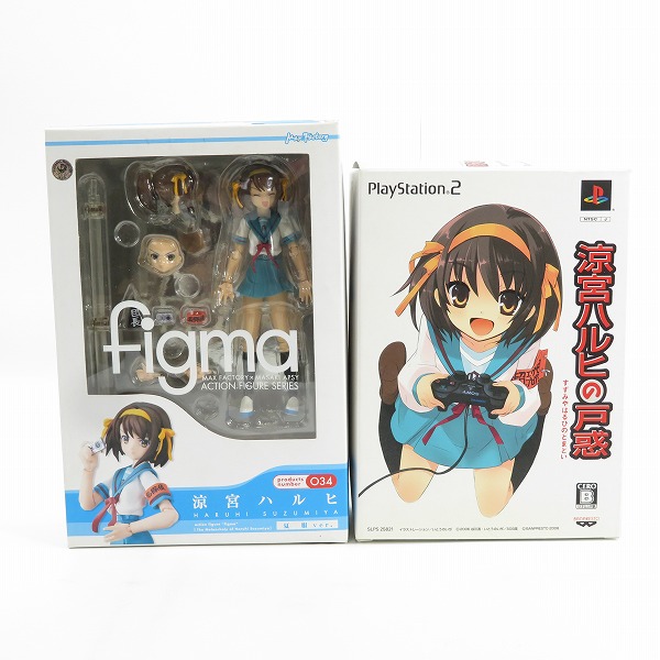 実際に弊社で買取させて頂いたマックスファクトリー figma 034 涼宮ハルヒ 夏服ver. /涼宮ハルヒの戸惑 超限定版 特典のみ figma 超勇者ハルヒ 2点セット