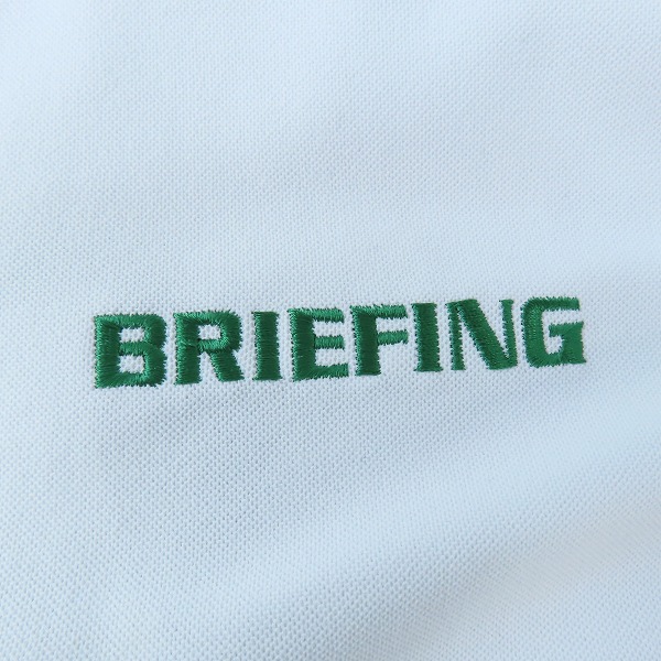 実際に弊社で買取させて頂いたBRIEFING/ブリーフィング ゴルフウェア CR MENS EARTH POLO RELAXED FIT ポロシャツ ホワイト BRG231M23 Mの画像 4枚目