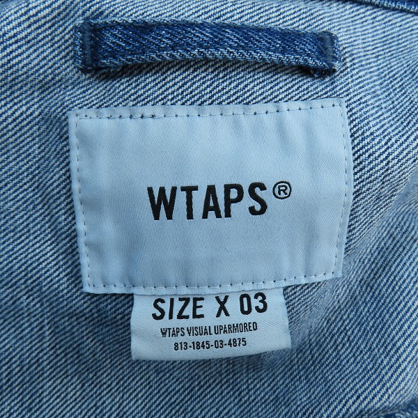 実際に弊社で買取させて頂いたWTAPS/ダブルタップス ACTIVE / JACKET アクティブ デニムジャケット 241WVDT-JKM02/03の画像 2枚目