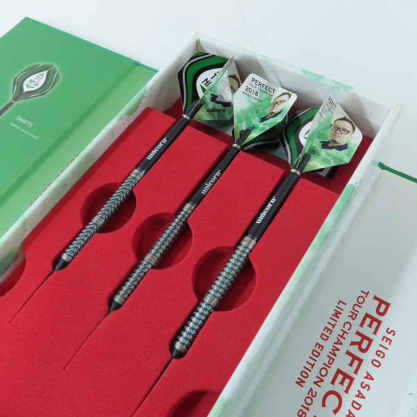 実際に弊社で買取させて頂いたunicorn/ユニコーン SEIGO ASADA 浅田斉吾 PERFECT TOUR CHAMPION 2018 ダーツバレル