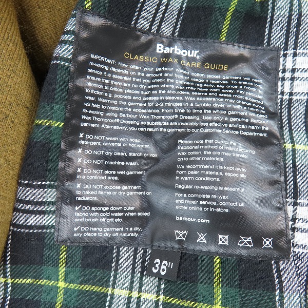 実際に弊社で買取させて頂いたBarbour × BEAMS F/バブアー × ビームス 別注 45周年 BEAUFORT T/ビューフォート オイルド ジャケット ライナー付き/36の画像 3枚目