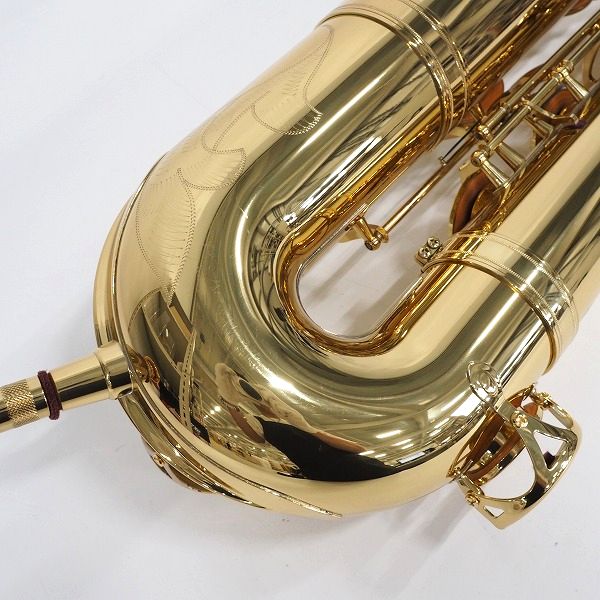 実際に弊社で買取させて頂いた★YAMAHA/ヤマハ YBS-62II/YBS62-2 バリトンサックス 彫刻有り ゴールド ハードケース付の画像 4枚目