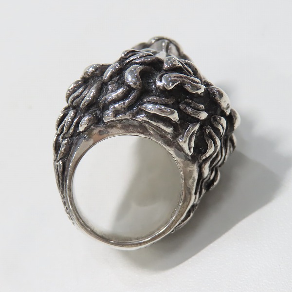 実際に弊社で買取させて頂いたLEATHERS AND TREASURES/レザーズアンドトレジャーズ クラシックライオンリング ｗ/ダイヤモンド 19号の画像 5枚目