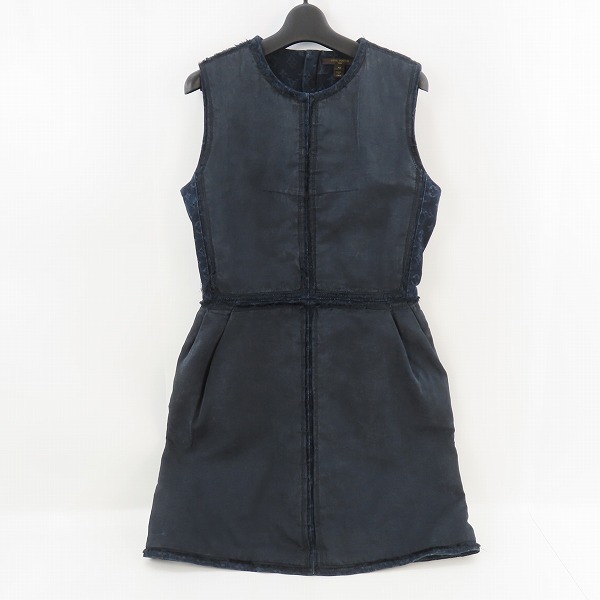 実際に弊社で買取させて頂いた【JPタグ】LOUIS VUITTON/ルイヴィトン モノグラムデニム バッグジップ ノースリーブ/ワンピース RW142W F6DR01DKL/40