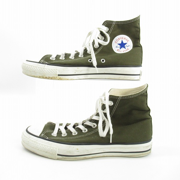 実際に弊社で買取させて頂いたCONVERSE/コンバース 日本製 ALL STAR/オールスター ハイカットスニーカー カーキ/7.5の画像 3枚目