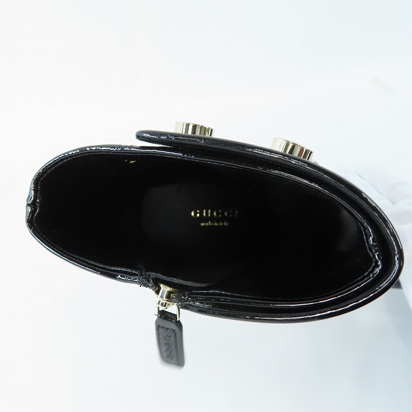 実際に弊社で買取させて頂いたGUCCI/グッチ エナメルレザー ショートブーツ/37の画像 4枚目