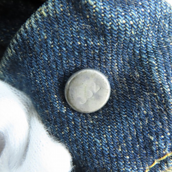 実際に弊社で買取させて頂いたLEVIS/リーバイス 71507XX/J02刻印 日本製 デニムジャケット Gジャン/38の画像 6枚目