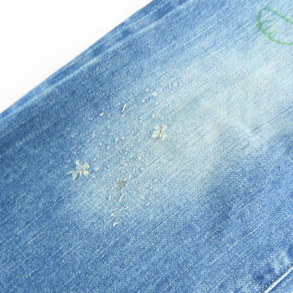 実際に弊社で買取させて頂いたHYSTERIC GLAMOUR×skoloct/ヒステリックグラマー×スコロクト SP加工 ストレート デニムパンツ 0263AP17/31の画像 9枚目