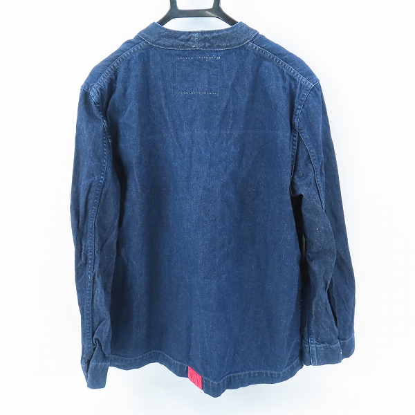実際に弊社で買取させて頂いたEVISU/エヴィス Lot.1955 ノーカラー デニム ジャケット /44の画像 1枚目
