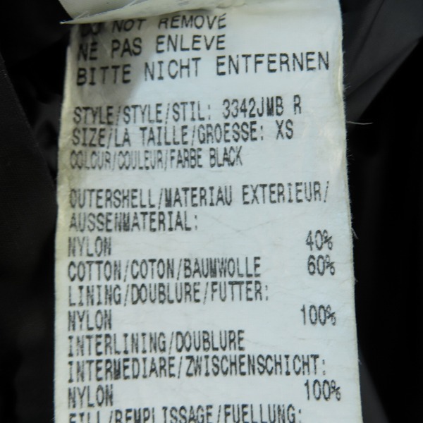 実際に弊社で買取させて頂いた【JPタグ】CANADA GOOSE/カナダグース ダウンジャケットアメリカンラグシー別注 3342JMB R/XSの画像 7枚目