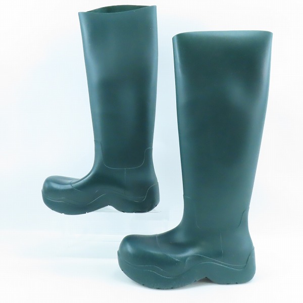 実際に弊社で買取させて頂いたBOTTEGA VENETA/ボッテガヴェネタ パドル ロングブーツ ダークグリーン/42の画像 3枚目