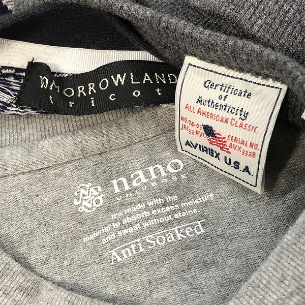 実際に弊社で買取させて頂いた【おまとめ】アヴィレックス/ナノユニバース/トゥモローランド 他 Tシャツ/カーディガン 等の画像 1枚目