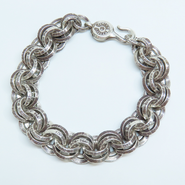 実際に弊社で買取させて頂いたCHROME HEARTS/クロムハーツ オールド刻印 Double B Ring Bracelet/ダブルB リング ブレスレットの画像 4枚目