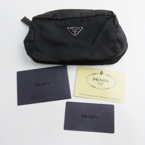 実際に弊社で買取させて頂いたPRADA/プラダ ロゴプレート コスメポーチ MV340の画像 8枚目
