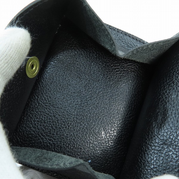 実際に弊社で買取させて頂いたIL BISONTE/イルビゾンテ 2024AW ボックスフラップ スクエア レザーウォレット/財布の画像 3枚目
