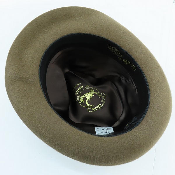 実際に弊社で買取させて頂いたBorsalino/ボルサリーノ ウール/兎/鹿 フェルト ハット ブラウン/59の画像 5枚目