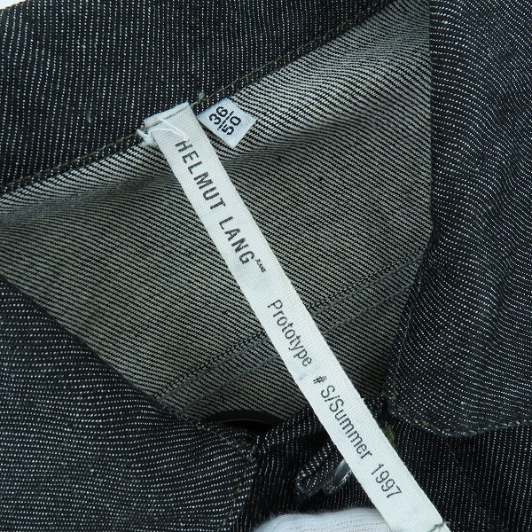 実際に弊社で買取させて頂いたHELMUT LANG/ヘルムートラング ブラックデニムジャケット/00の画像 2枚目