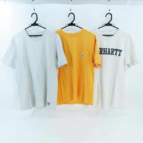 実際に弊社で買取させて頂いたCarhartt/カーハート 胸ポケット/バックプリント 等 半袖 Tシャツ/3点セット