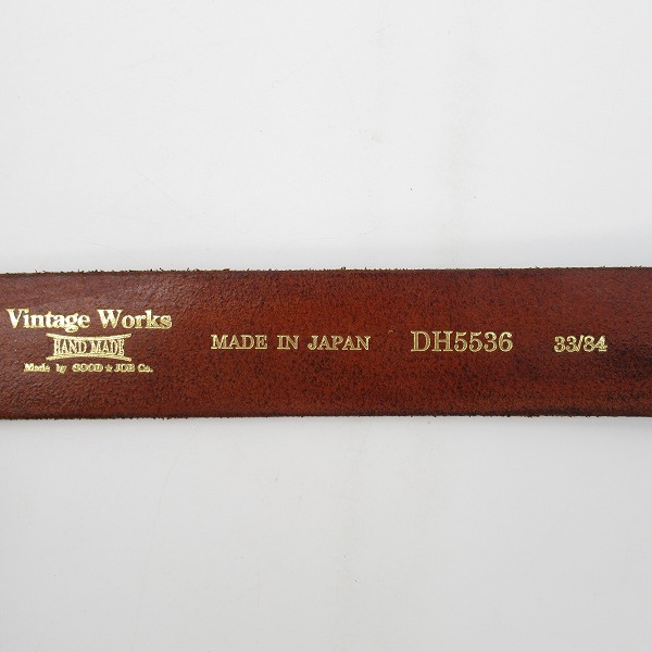 実際に弊社で買取させて頂いたVINTAGE WORKS/ヴィンテージ ワークス レザーベルト DH5536 33/84の画像 4枚目
