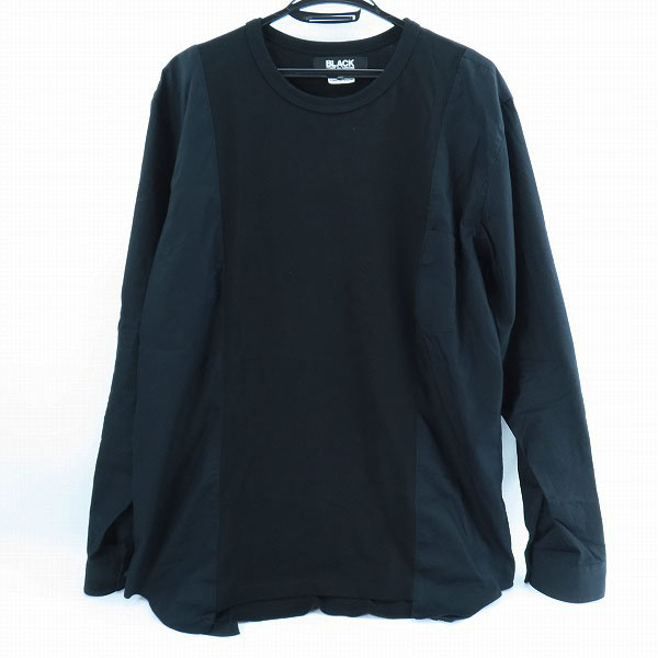 実際に弊社で買取させて頂いたBLACK COMME des GARCONS/ブラックコムデギャルソン シャツ切替ロングスリーブカットソー AD2020/1G-B001/XXL
