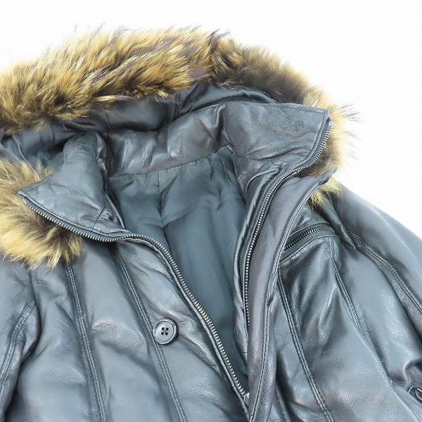 実際に弊社で買取させて頂いたSHELLAC/シェラック 羊革/レザー ダウンジャケット 35006/48の画像 4枚目