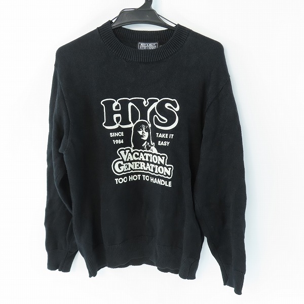 実際に弊社で買取させて頂いたHYSTERIC GLAMOUR/ヒステリックグラマー フロント ロゴ 長袖 ニットシャツ 02213NS01/M