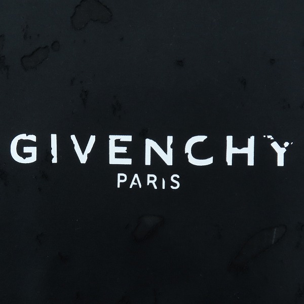 実際に弊社で買取させて頂いた【JPタグ】GIVENCHY/ジバンシィ デストロイ加工ロゴプリント半袖Tシャツ BM70RV3Y41/Sの画像 3枚目