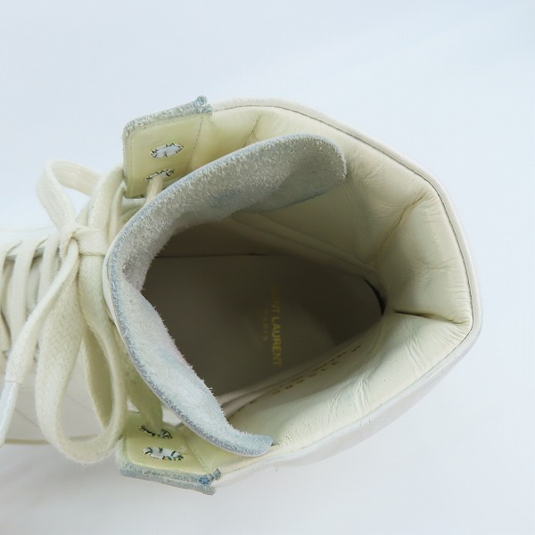 実際に弊社で買取させて頂いたSAINT LAURENT PARIS/サンローラン ハイカットスニーカー 315486/39.5の画像 4枚目