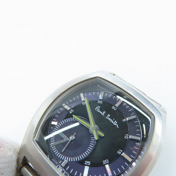 実際に弊社で買取させて頂いたPaul Smith/ポールスミス スモセコ トノー型 レディース 腕時計 1040-T011543【動作未確認】の画像 6枚目