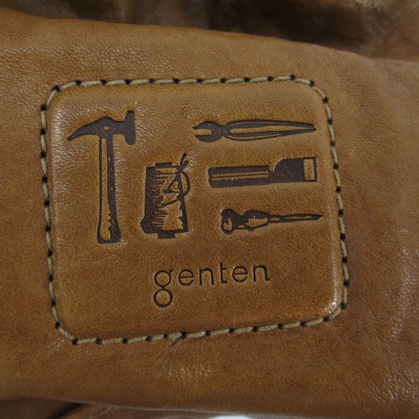 実際に弊社で買取させて頂いたgenten/ゲンテン 編み込みベルト付き トートバッグ/ハンドバッグ/保存袋付きの画像 4枚目