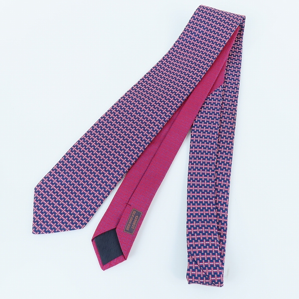 実際に弊社で買取させて頂いたHERMES/エルメス 総柄 シルク ネクタイ 