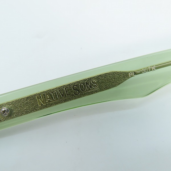 実際に弊社で買取させて頂いたNATIVE SONS/ネイティブサンズ Clyde 眼鏡/メガネフレーム PL-007Kの画像 5枚目